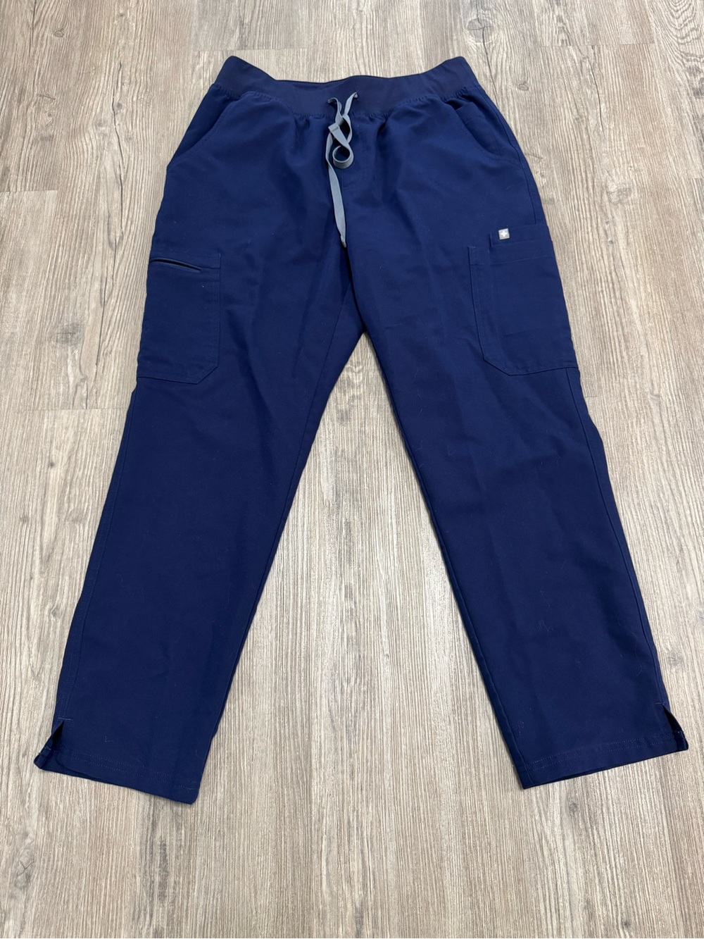 Figs High Waist Yola Scrub Pants Size Large Petite Navy Blue